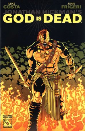 God Is Dead 7A published by Avatar with cover art by Jacen Burrows