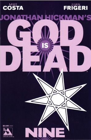 God Is Dead 9 published by Avatar with cover art by Jacen Burrows