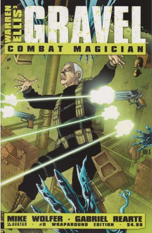 Gravel: Combat Magician 0A published by Avatar with cover art by Mike Wolfer