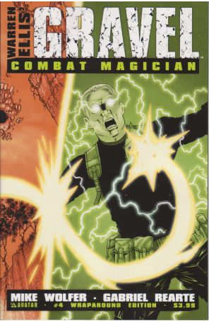 Gravel: Combat Magician 4A published by Avatar with cover art by Mike Wolfer