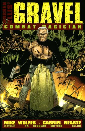 Gravel: Combat Magician 4 published by Avatar with cover art by Mike Wolfer