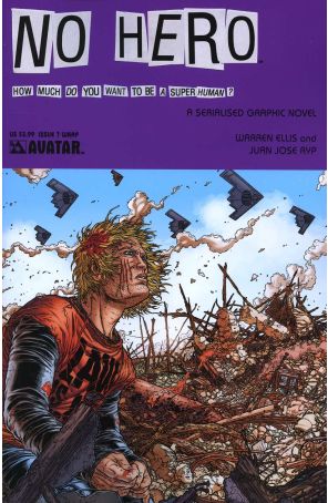 No Hero 7A published by Avatar with cover art by Juan Jose Ryp