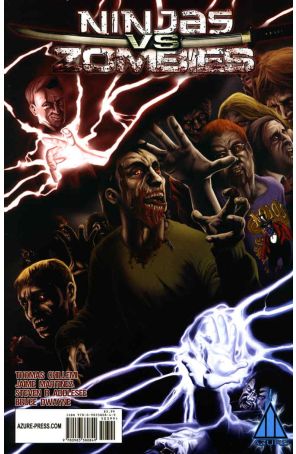 Ninjas vs. Zombies 4 published by Azure with cover art by Jaime Martinez