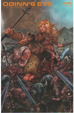 Odinn's Eye 5 published by Bad Idea with cover art by Juan Jose Ryp and Ajit Jothikumar (back cover)
