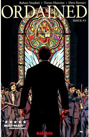 Ordained 3A published by Bad Idea with cover art by Jorge Fornés