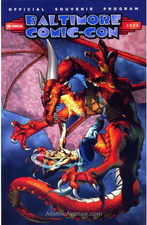 Baltimore Comic-Con Program 2008 published by Baltimore Comic-Con with cover art by Brandon Peterson