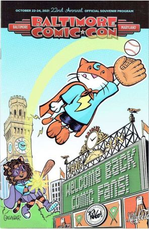 Baltimore Comic-Con Program 2021 published by Baltimore Comic-Con with cover art by John Gallagher