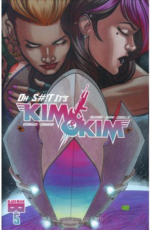 Oh S#!t It's Kim And Kim 5 published by Black Mask with cover art by Phillip Sevy