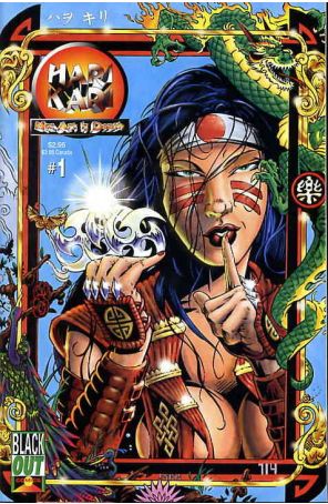 Hari Kari 1 published by Blackout with cover art by Dave Gutierrez, M.A. Moussa, Mike Heilemann, and Bob Berry