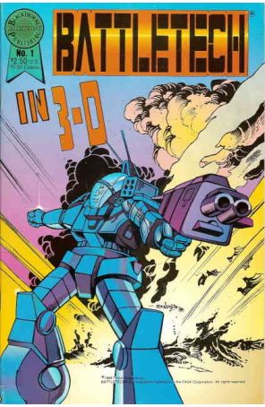 Battletech in 3-D 1 (2nd) published by Blackthorne with cover art by Amor Mendoza
