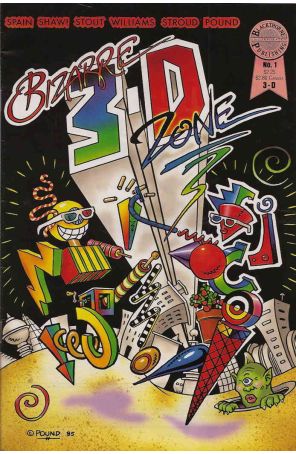 Bizarre 3-D Zone 1 published by Blackthorne with cover art by John Pound