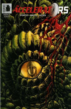 Accelerators 5 published by Blue Juice with cover art by Walter Flanagan