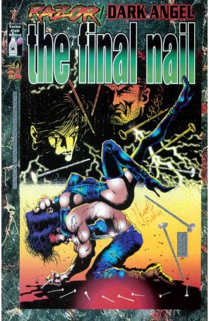 Razor/Dark Angel: The Final Nail 2 published by London Night with cover art by Kyle Hotz