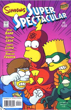 Bongo Comics Presents Simpsons Super Spectacular 5 published by Bongo with cover art by Bill Morrison