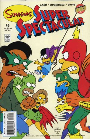 Bongo Comics Presents Simpsons Super Spectacular 6 published by Bongo with cover art by Bill Morrison