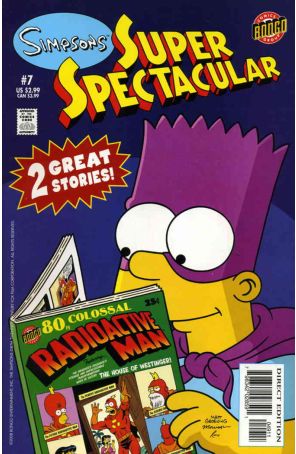 Bongo Comics Presents Simpsons Super Spectacular 7 published by Bongo with cover art by Bill Morrison