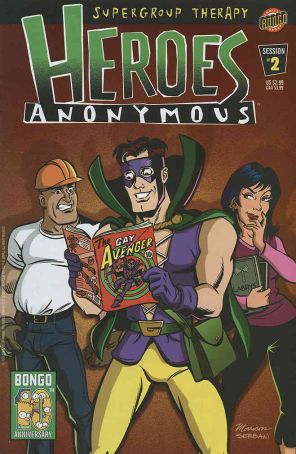 Heroes Anonymous 2 published by Bongo with cover art by Bill Morrison