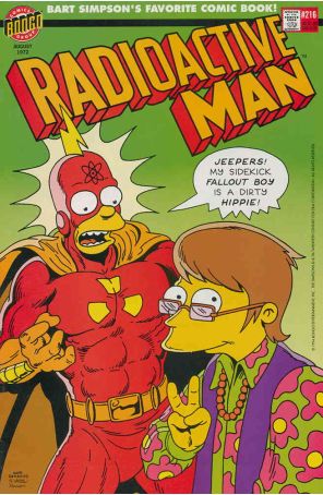 Radioactive Man 216 published by Bongo with cover art by Matt Groening and Steve Vance