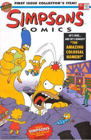 Simpsons Comics 1 (with poster) published by Bongo with cover art by Matt Groening