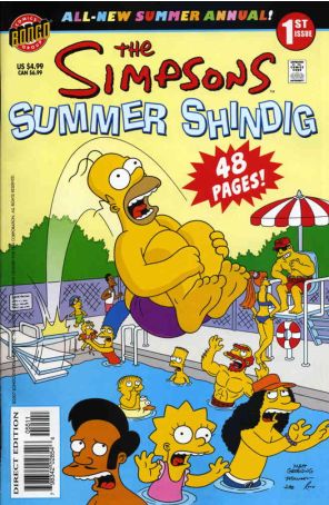 The Simpsons Summer Shindig 1 published by Bongo with cover art by Bill Morrison and Jason Ho