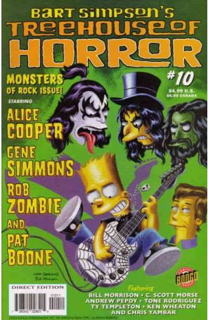 Treehouse of Horror (Bart Simpson's) 10 published by Bongo with cover art by Matt Groening