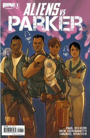 Aliens vs. Parker 1 published by Boom! with cover art by Phil Noto