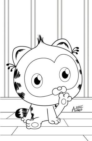 Baby Garfield 1E published by Boom! with cover art by Agnes Garbowska
