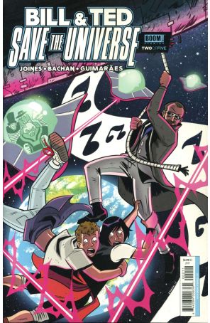 Bill And Ted Save the Universe 2 published by Boom! with cover art by Derek Charm