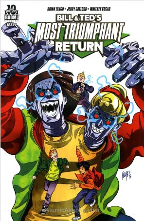 Bill And Ted's Most Triumphant Return 3 published by Boom! with cover art by Felipe Smith