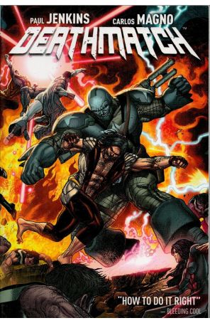 Deathmatch TPB 1 published by Boom! with cover art by Whilce Portacio