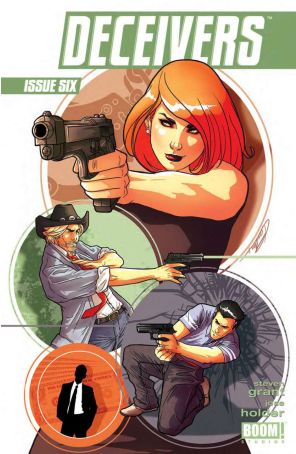 Deceivers 6 published by Boom! with cover art by Lorena Carvalho