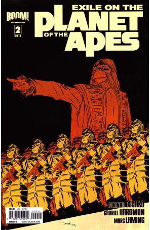 Exile on the Planet of the Apes 2B published by Boom! with cover art by Declan Shelvey