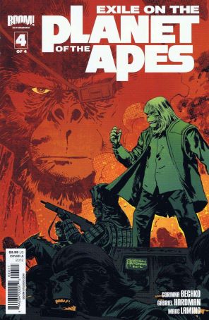 Exile on the Planet of the Apes 4A published by Boom! with cover art by Gabriel Hardman