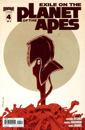 Exile on the Planet of the Apes 4B published by Boom! with cover art by Declan Shalvey