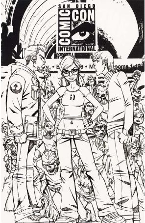 Fanboys Vs. Zombies 1F published by Boom! with cover art by Alé Garza