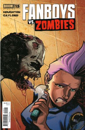 Fanboys Vs. Zombies 15 published by Boom! with cover art by Dominike "domo" Stanton