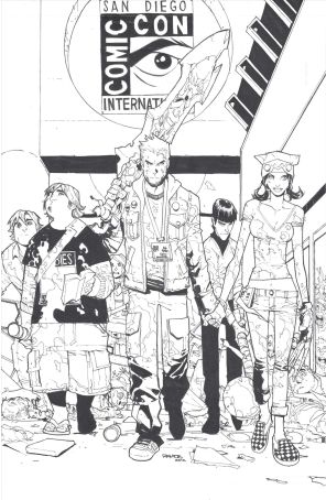 Fanboys Vs. Zombies 4E published by Boom! with cover art by Humberto Ramos