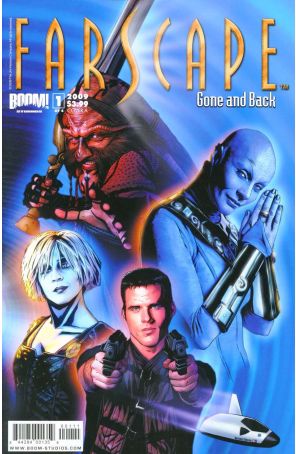 Farscape: Gone and Back 1A published by Boom! with cover art by Joe Corroney