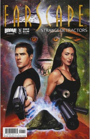 Farscape: Strange Detractors 1A published by Boom! with cover art by Joe Corroney