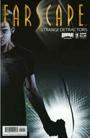 Farscape: Strange Detractors 2B published by Boom! with cover art by Dennis Calero