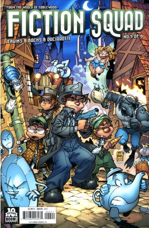Fiction Squad 4 published by Boom! with cover art by Ramon Backs