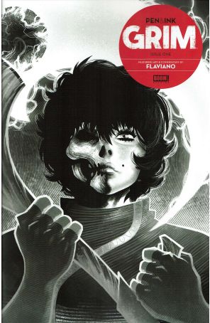 Grim: Pen And Ink 1A published by Boom! with cover art by Flaviano