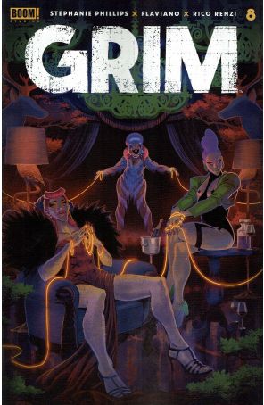 Grim 8 published by Boom! with cover art by Flaviano