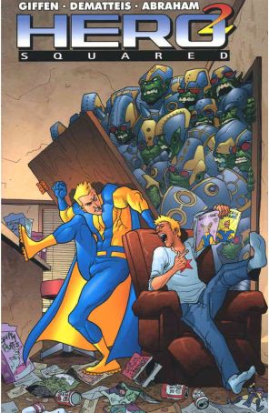 Hero Squared TPB 1 published by Boom! with cover art by Kevin Maguire