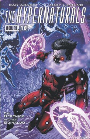 The Hypernaturals 10 published by Boom! with cover art by Tom Derenick