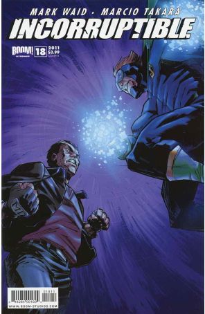Incorruptible 18B published by Boom! with cover art by Matteo Scalera