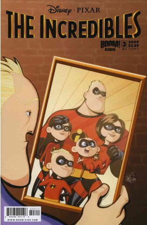 The Incredibles: Family Matters 3B published by Boom! with cover art by Marcio Takara