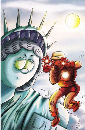 Iron Muslim (Rich Johnston's) 1A published by Boom! with cover art by Fred Hembeck