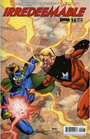 Irredeemable 15A published by Boom! with cover art by Paul Azaceta