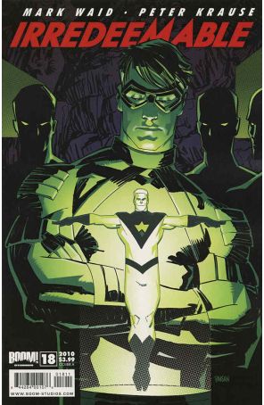 Irredeemable 18A published by Boom! with cover art by Dan Panosian